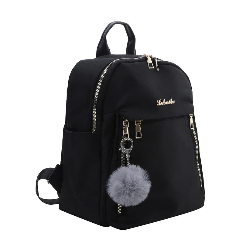 Durable Faux Leather Hiking Backpack