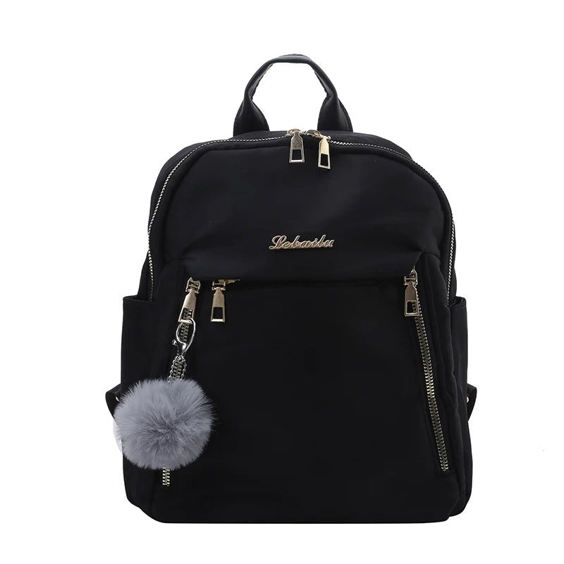 Durable Faux Leather Hiking Backpack