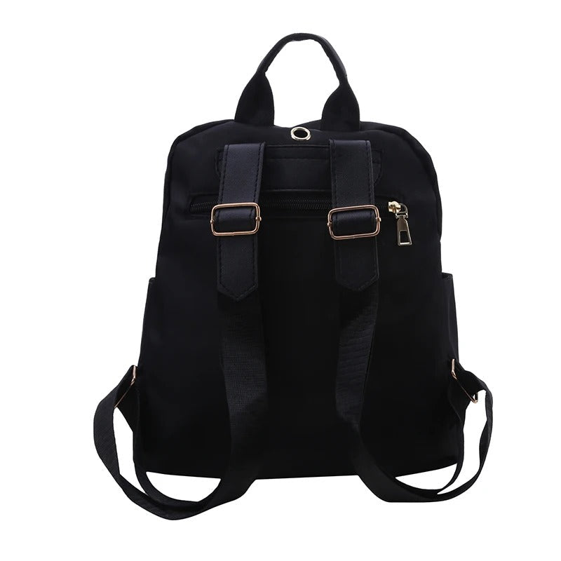 Durable Faux Leather Hiking Backpack