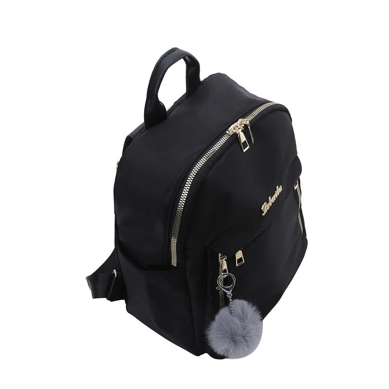 Durable Faux Leather Hiking Backpack