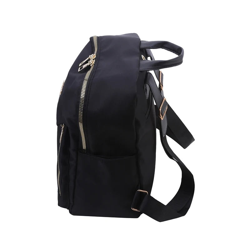 Durable Faux Leather Hiking Backpack