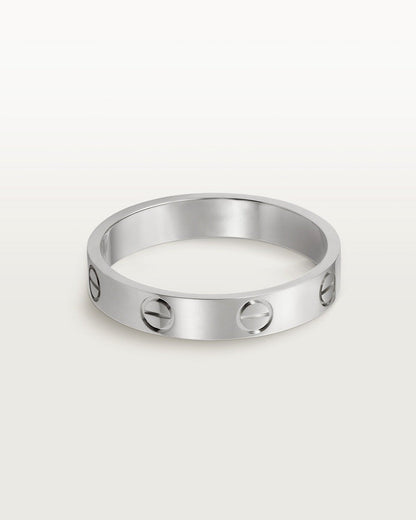 Simple Silver Unisex Zinc Ring Size 1 - OutfitLondon