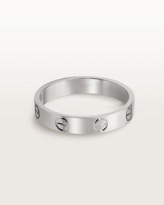 Simple Silver Unisex Zinc Ring Size 1 - OutfitLondon