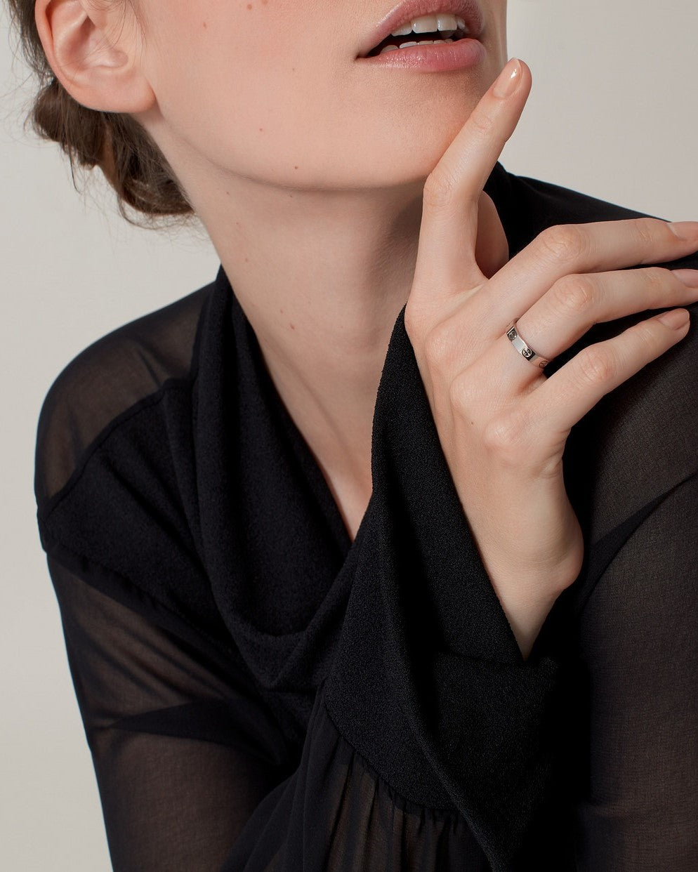 Simple Silver Unisex Zinc Ring Size 1