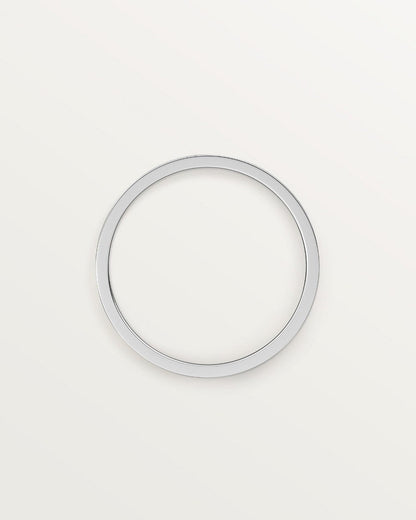 Simple Silver Unisex Zinc Ring Size 1