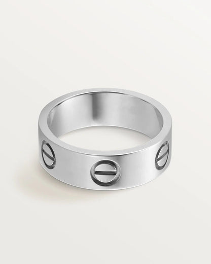Simple Silver Unisex Zinc Ring Size 1