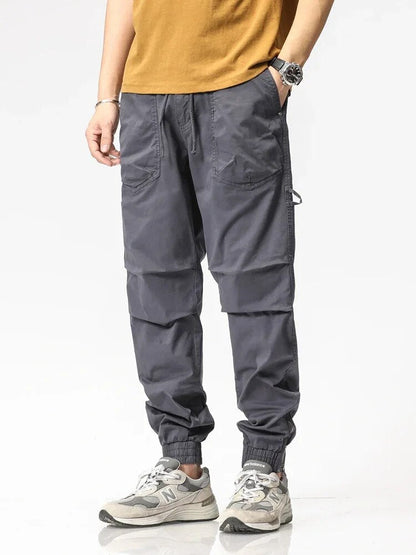 Comfortable Fit Work Trousers with Elastic Waist