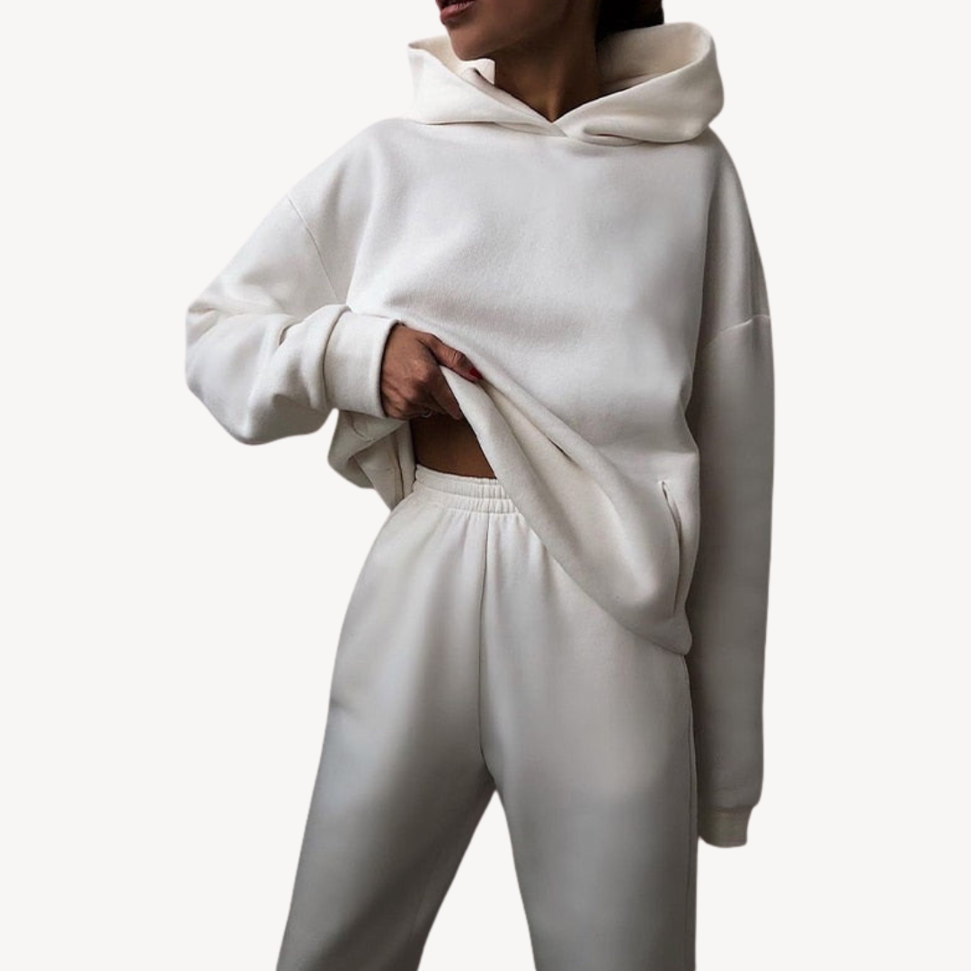 Relaxed Fit Hoodie and Sweatpant Set for Women