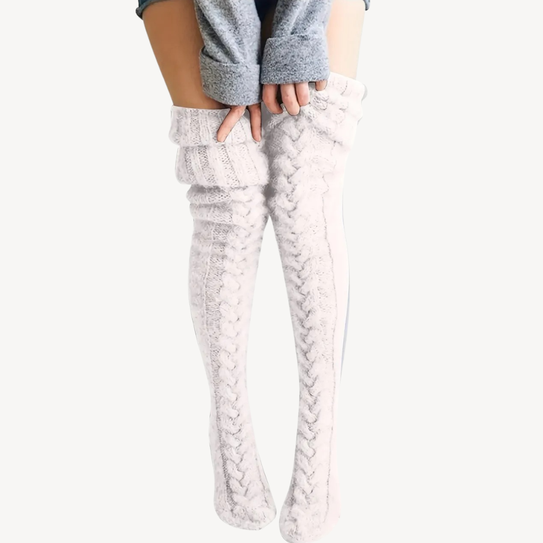 Warm Cable Knee High Socks