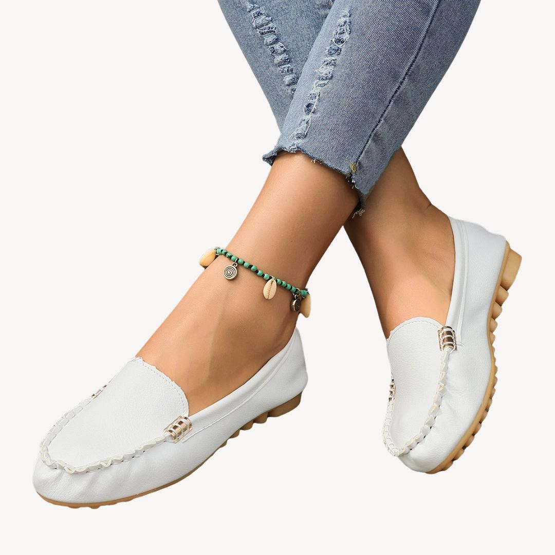 Comfortable Womens Genuine Leather Flat Shoes