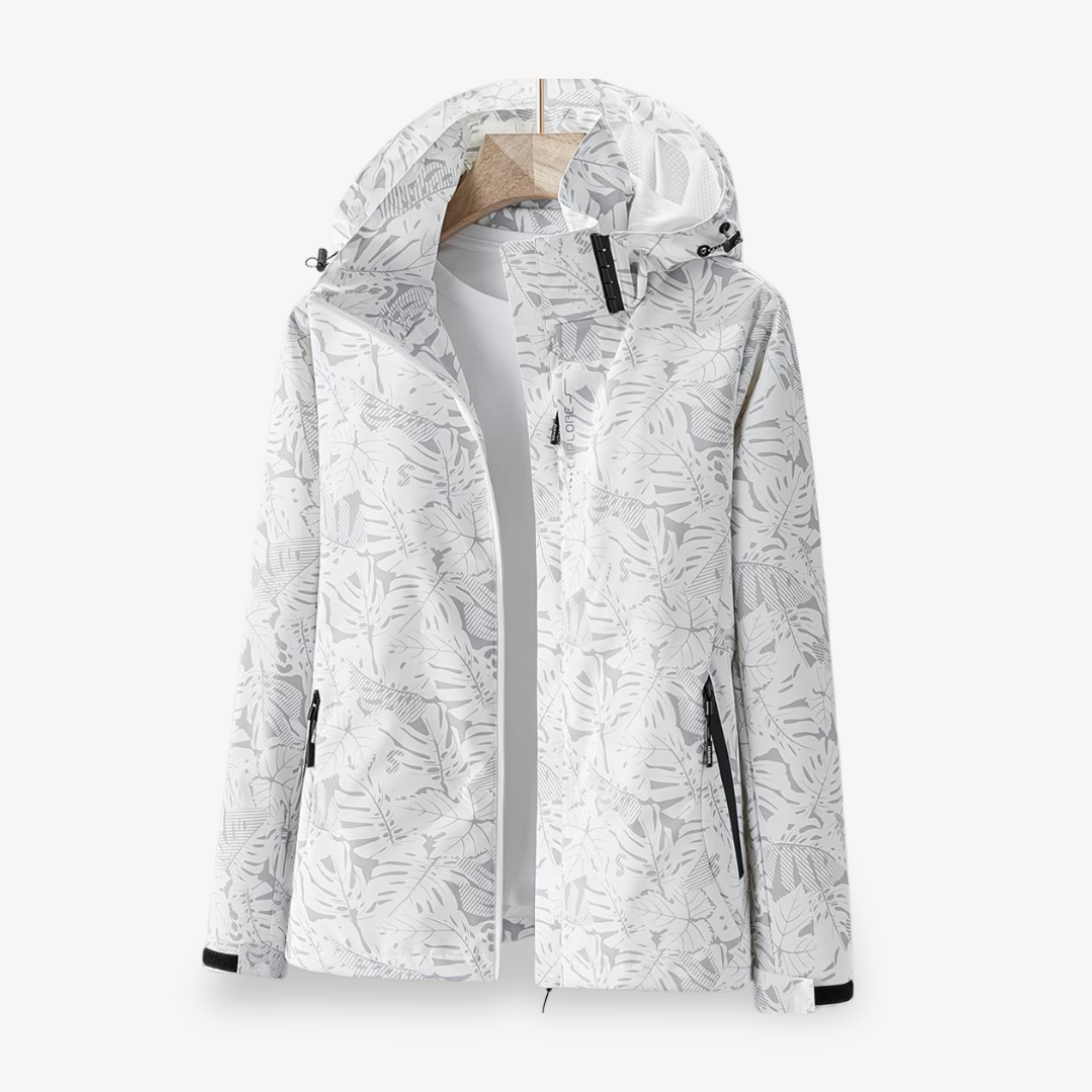 Waterproof Floral Women's Rain Jacket