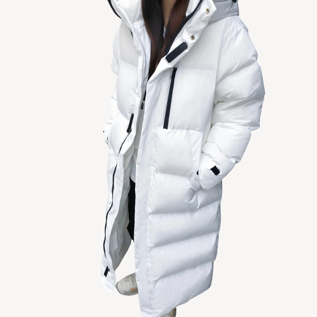 Warm Down Jacket with Hood for Ladies
