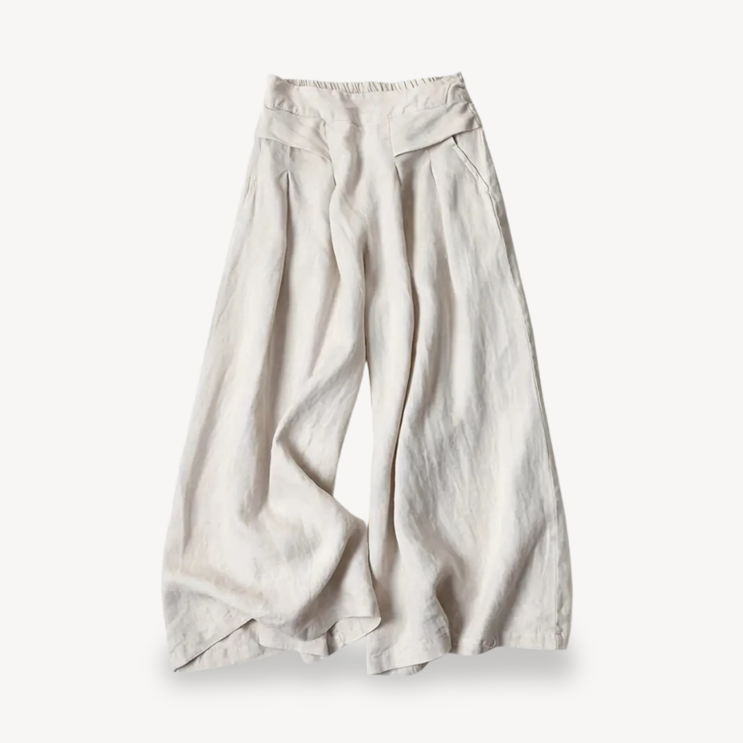 Loose Fit Linen Women's Pants