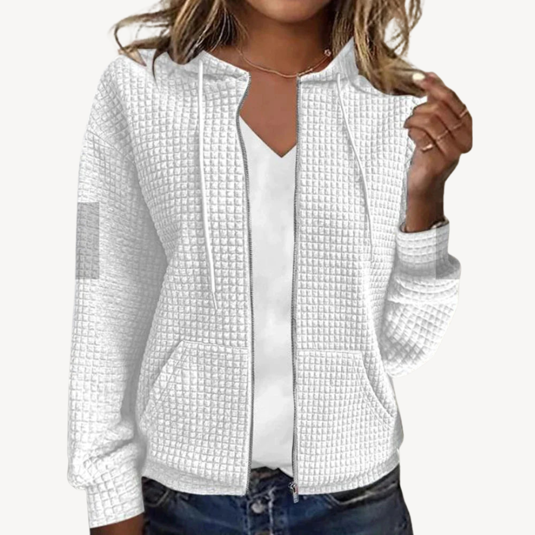 Cozy Woven Hooded Sweater for Ladies