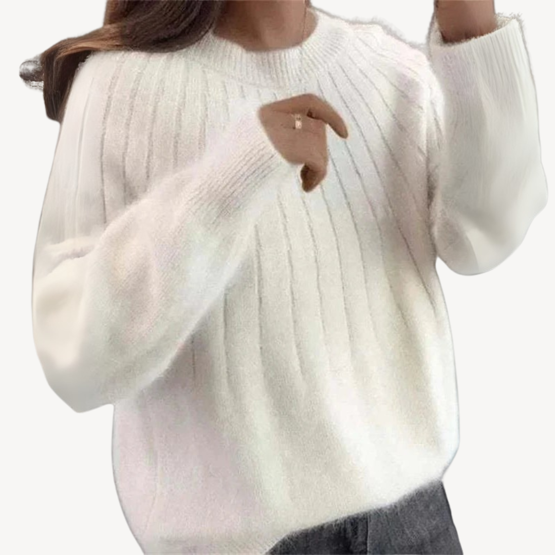 Textured Knit Sweater for Ladies