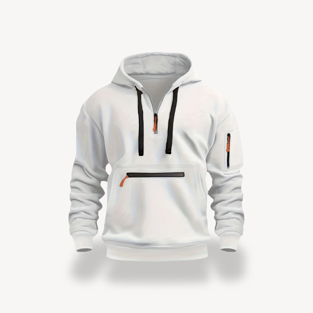 Comfortable Casual Zip Up Hooded Sweatshirt