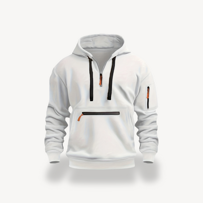 Comfortable Casual Zip Up Hooded Sweatshirt