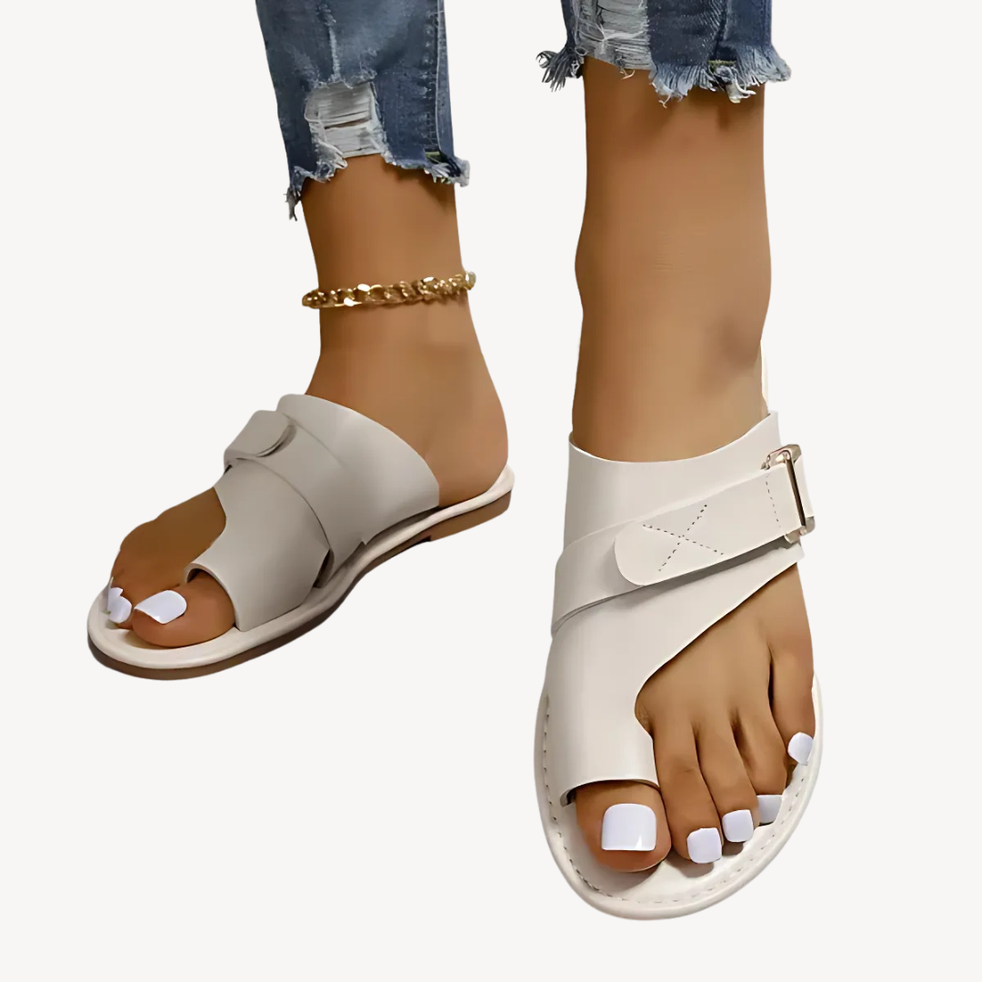 Comfortable Women's Supportive Slide Sandals with Adjustable Buckle