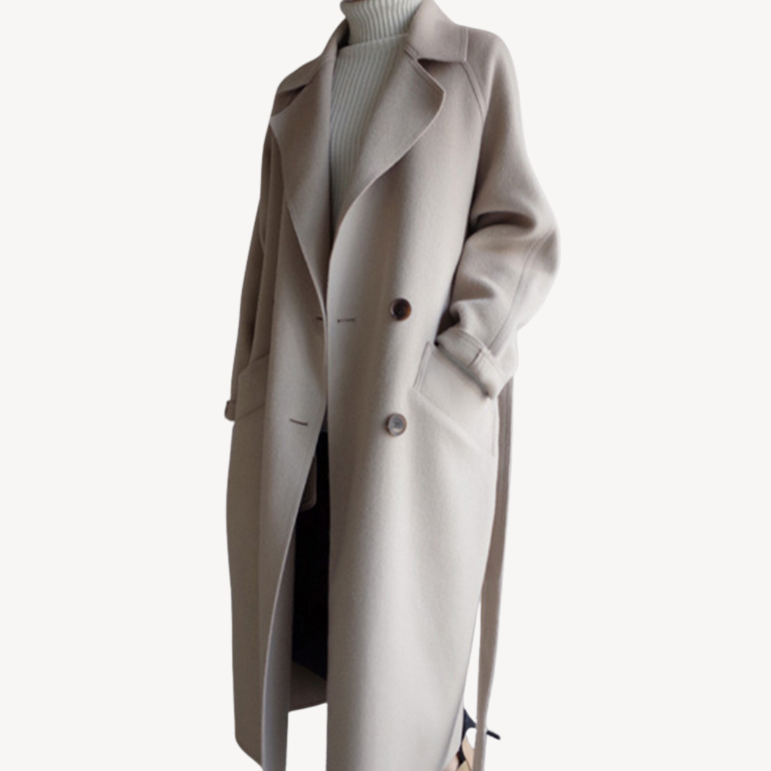 Ladies Warm Double Button Trench Coat