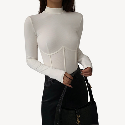 Fitted Lace Up Women's Bustier Top - OutfitLondon