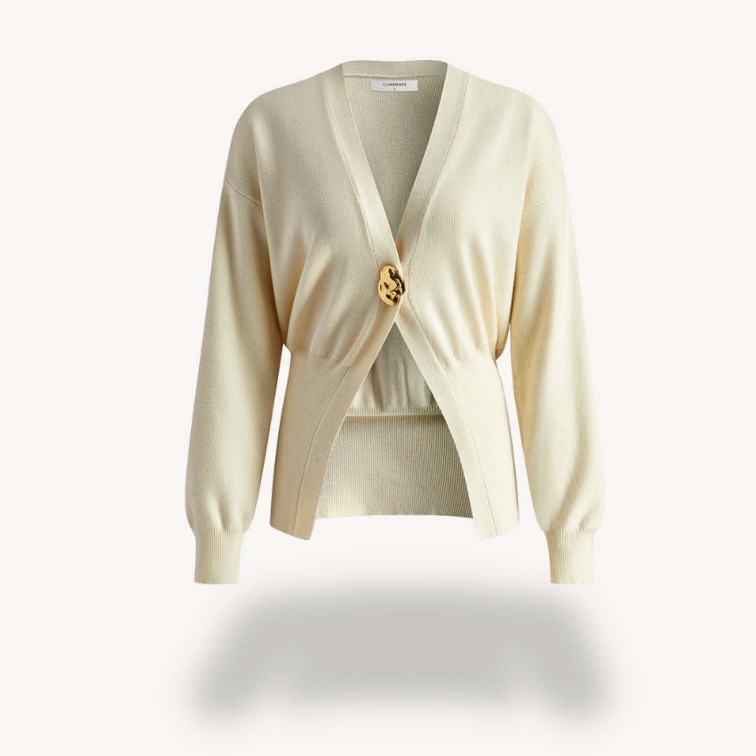 Ladies Soft V-Neck Sweater Cardigan