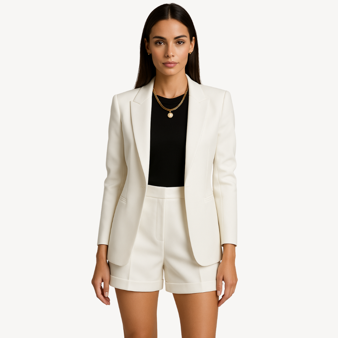 Classic Ladies Jacket Shorts Outfit