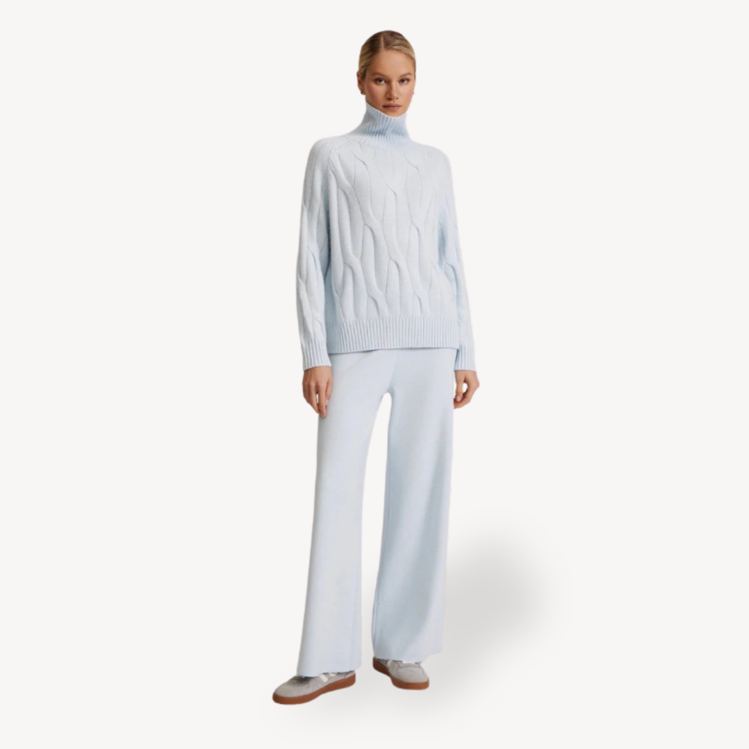 Cozy Textured Sweater and Pants Set