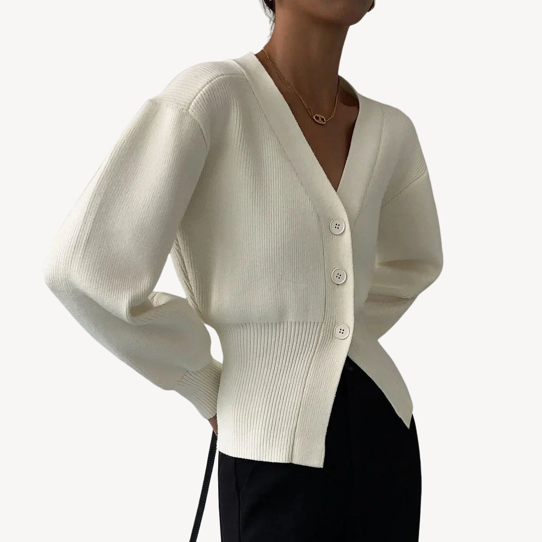 Soft V-Neck Knit Cardigan Sweater