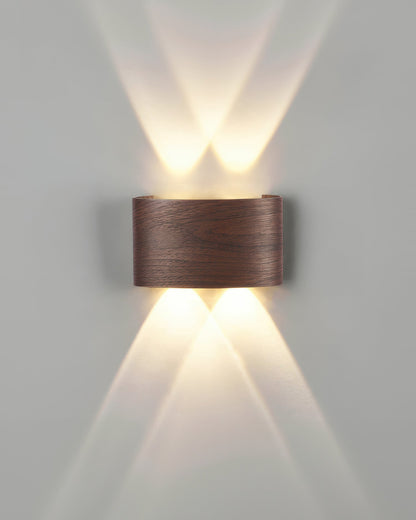 Outdoor Weatherproof Wooden LED Wall Lamp