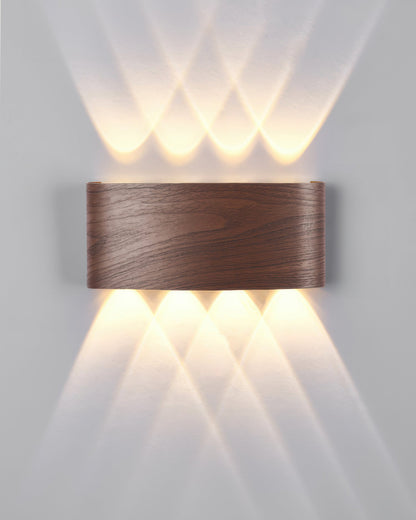 Outdoor Weatherproof Wooden LED Wall Lamp