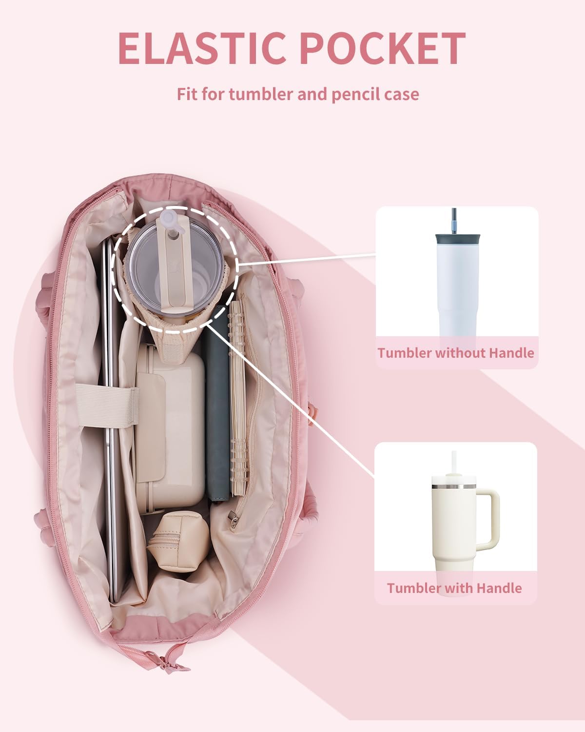 Insulated Water Bottle Tote Bag with Laptop Compartment