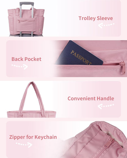 Insulated Water Bottle Tote Bag with Laptop Compartment