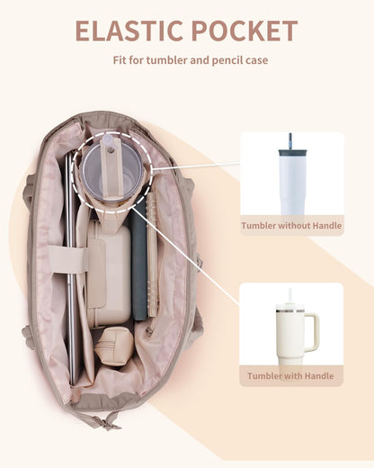 Insulated Water Bottle Tote Bag with Laptop Compartment