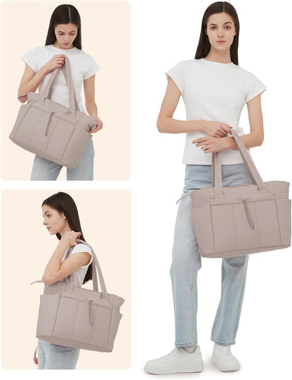 Insulated Water Bottle Tote Bag with Laptop Compartment