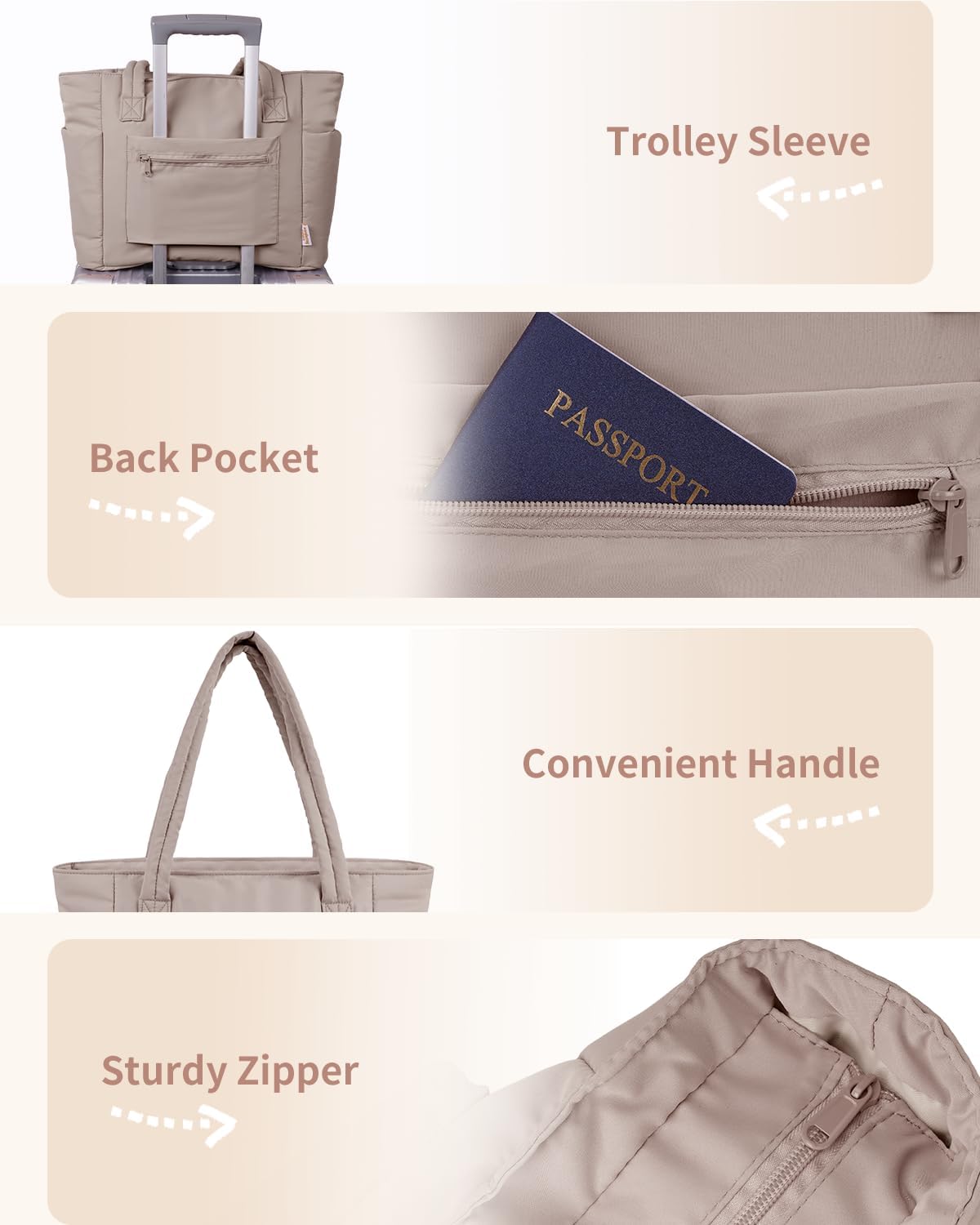 Insulated Water Bottle Tote Bag with Laptop Compartment