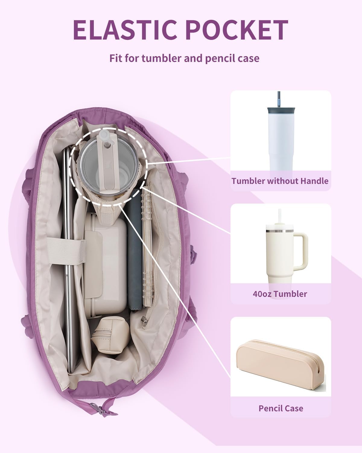 Insulated Water Bottle Tote Bag with Laptop Compartment
