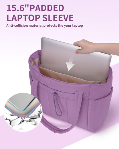 Insulated Water Bottle Tote Bag with Laptop Compartment