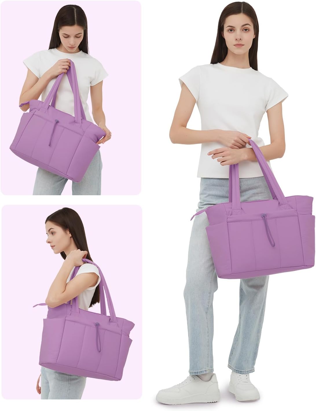 Insulated Water Bottle Tote Bag with Laptop Compartment