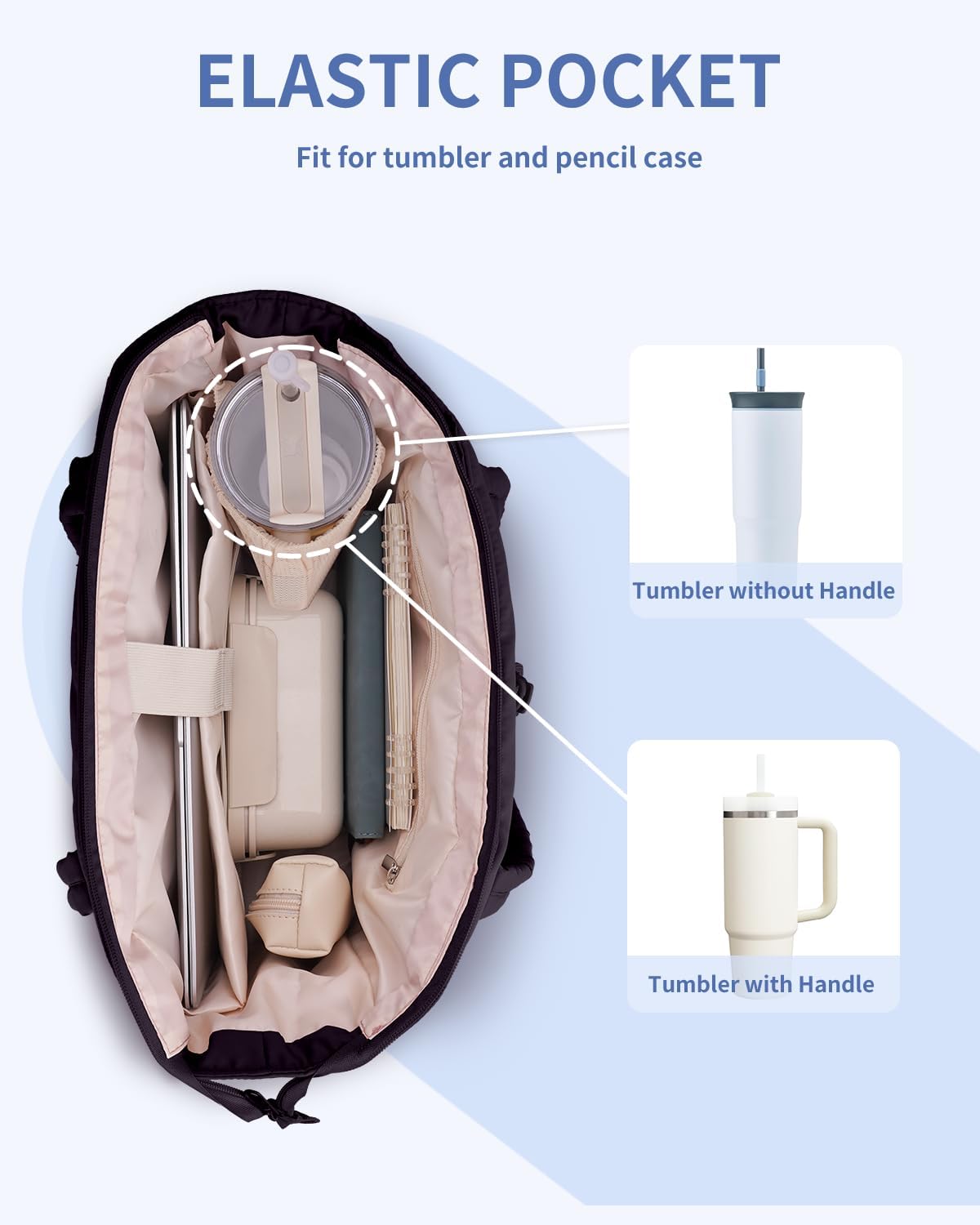 Insulated Water Bottle Tote Bag with Laptop Compartment