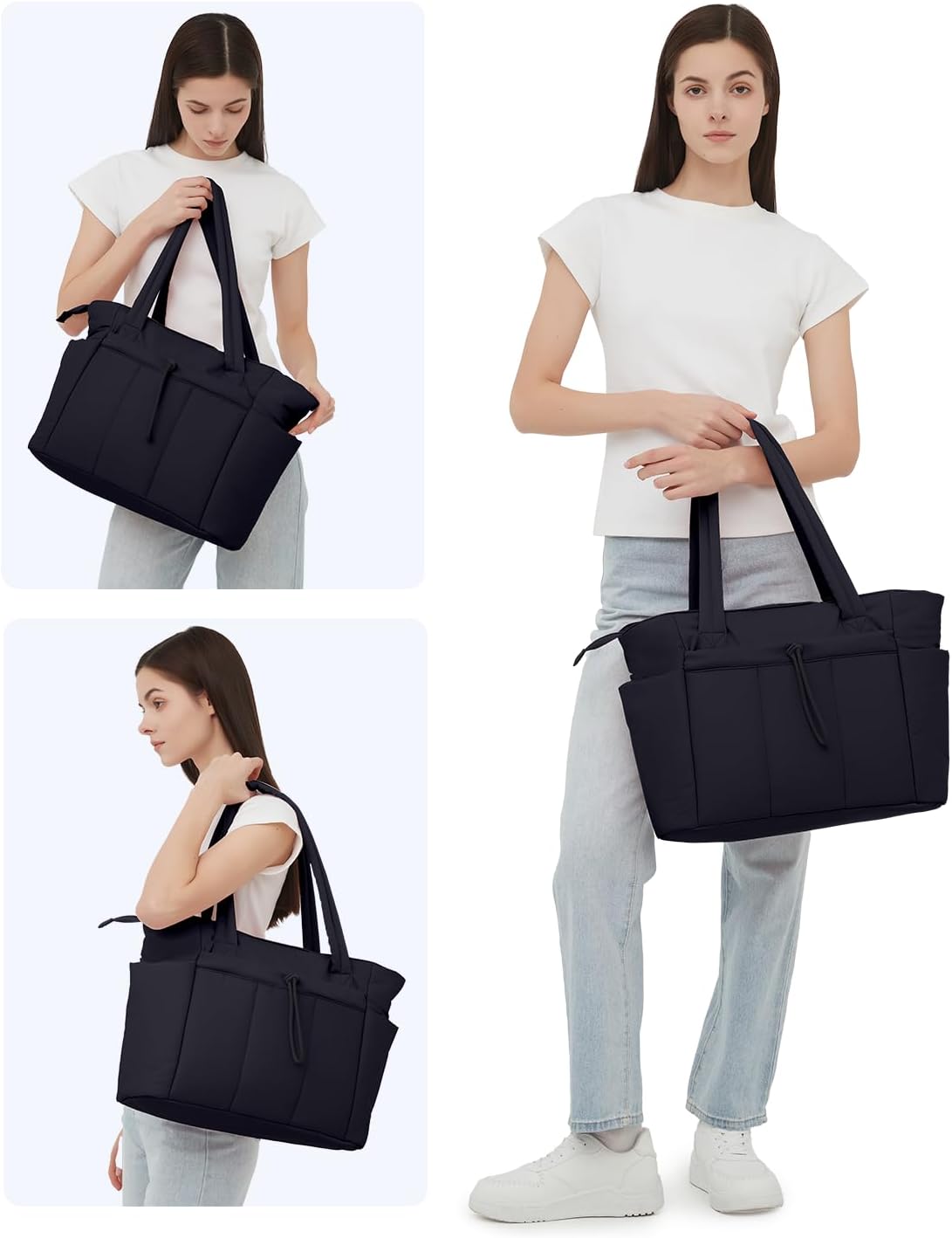 Insulated Water Bottle Tote Bag with Laptop Compartment