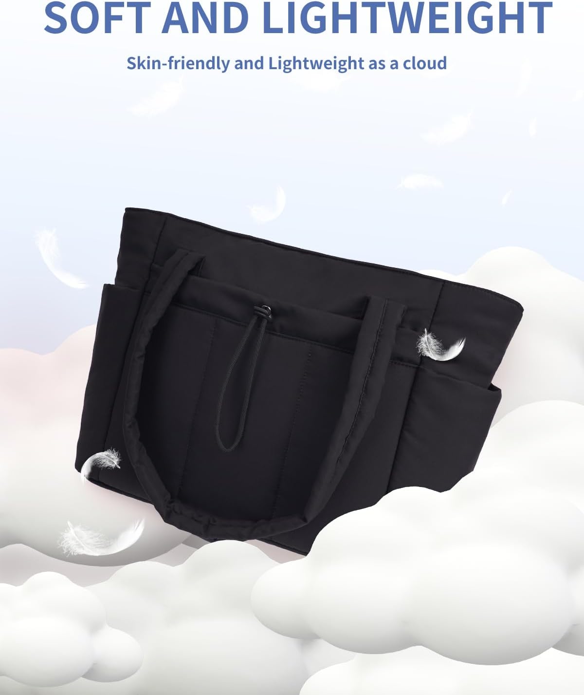 Insulated Water Bottle Tote Bag with Laptop Compartment