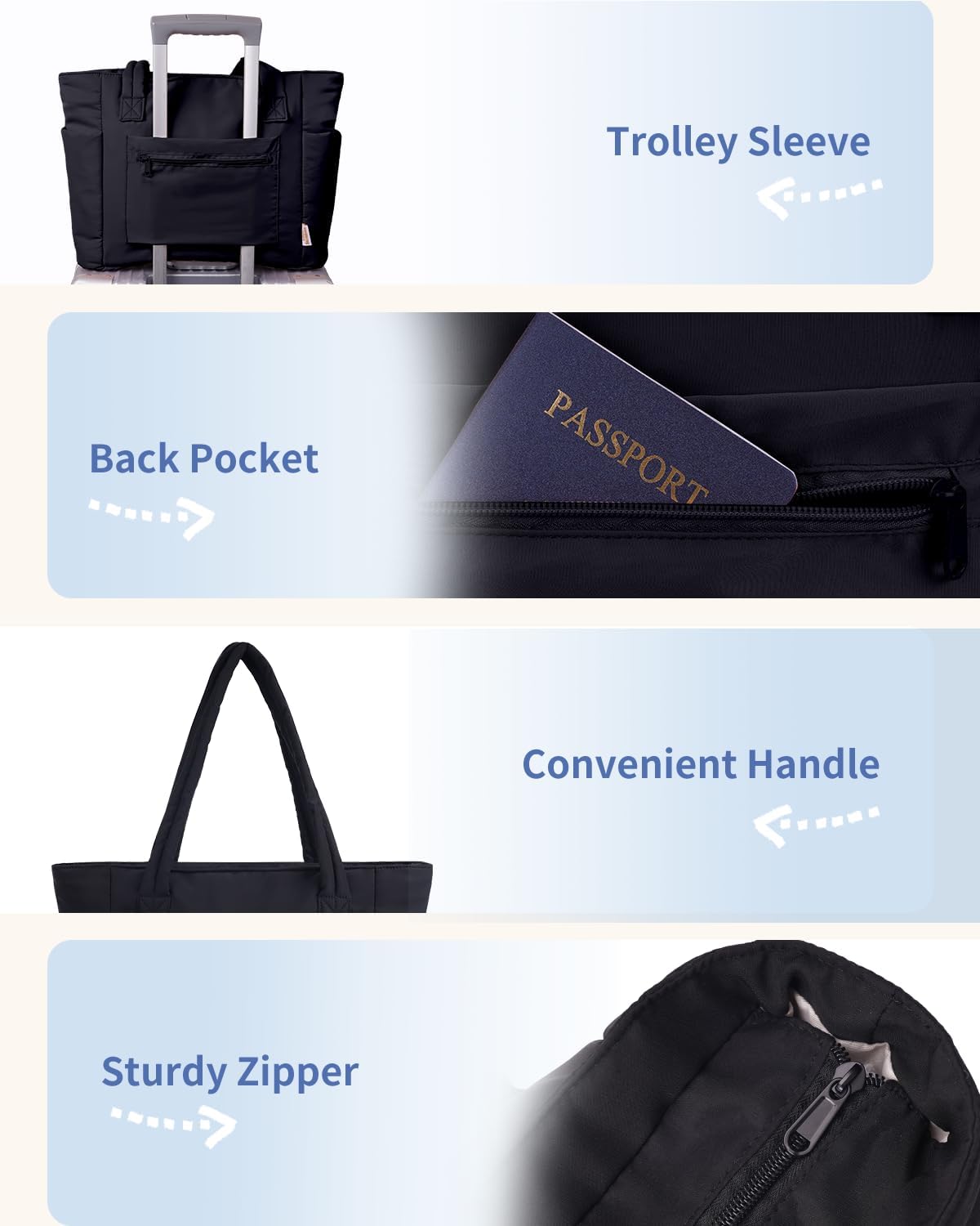 Insulated Water Bottle Tote Bag with Laptop Compartment