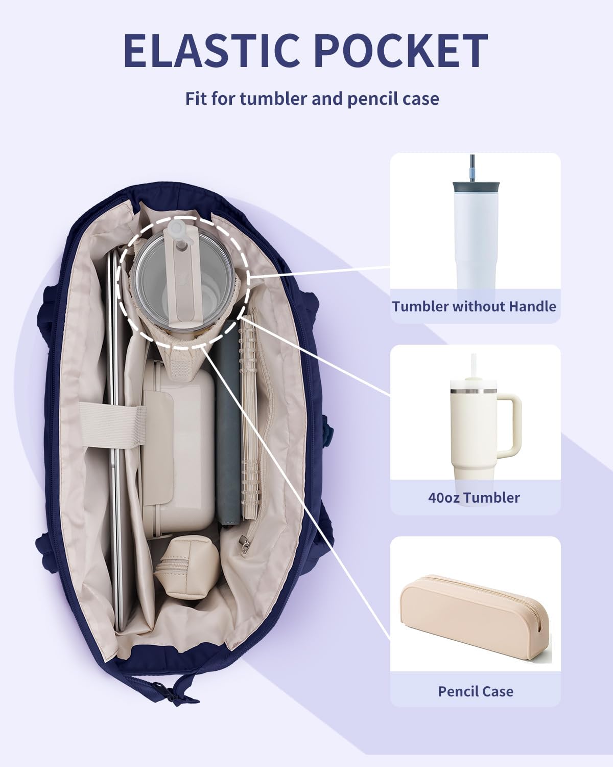Insulated Water Bottle Tote Bag with Laptop Compartment