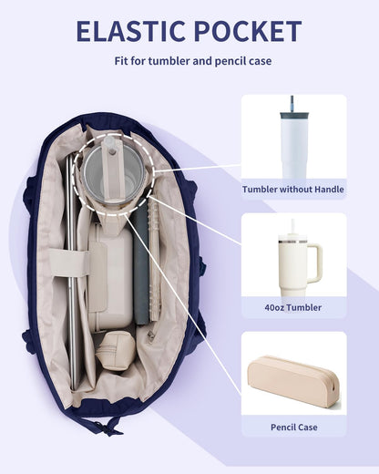 Insulated Water Bottle Tote Bag with Laptop Compartment