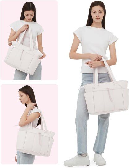 Insulated Water Bottle Tote Bag with Laptop Compartment