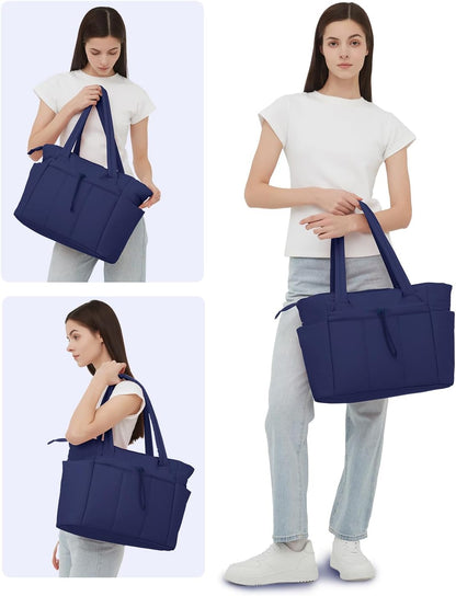 Insulated Water Bottle Tote Bag with Laptop Compartment