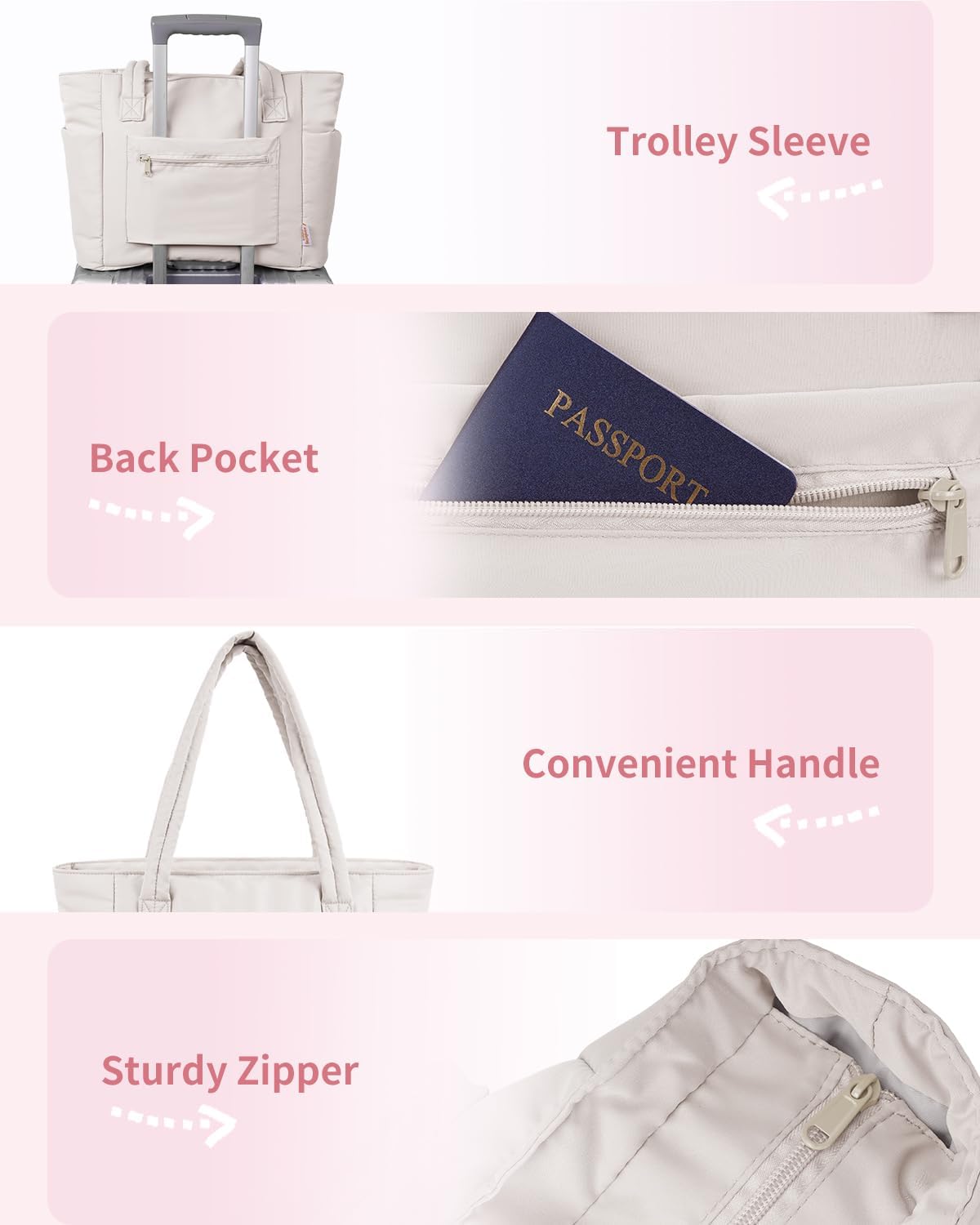 Insulated Water Bottle Tote Bag with Laptop Compartment
