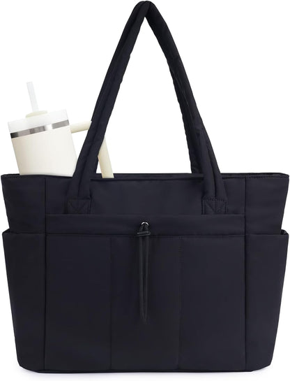 Insulated Water Bottle Tote Bag with Laptop Compartment