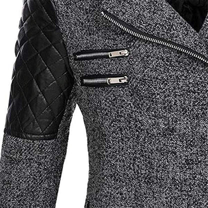 Warm Waterproof Ladies Long Asymmetrical Coat