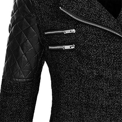 Warm Waterproof Ladies Long Asymmetrical Coat